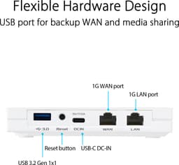 ASUS RT-AX57 Go wifi-router, dual-band (2,4 GHz / 5 GHz), Gigabit Ethernet, Wit — thumbnail 2
