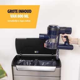 Tristar Steelstofzuiger SZ-2360 - Draadloze Stofzuiger - 2-in-1 - Kruimeldief - DC-motor, HEPA-filter en LED verlichting - 40 minuten - Inclusief opzetstukken - Blauw — thumbnail 5
