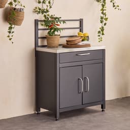 sweeek - Stalen buitenkeuken, grimaud, 1 lade en 1 deur met ophangrooster, 80 cm breed — thumbnail 4