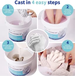 Handafdruk Set voor Koppels 3D Gipshandenset voor doe-het-zelf Hand Molding Kit Sculptuur Gift gipsafdrukset voor Koppels Familie Bruiloft Vrienden Huwelijksverjaardag — thumbnail 2