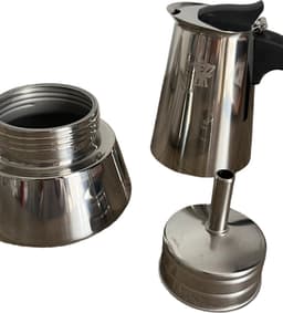 Pezzetti - Italiaanse espressomaker - koffiemaker - 4 kops - roestvrijstaal - inductie - gas - elektrisch - percolator - moka pot — thumbnail 2