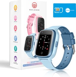 Rock&Rose 4G GPS Horloge Kind - Inclusief Simkaart - SOS Functie - Kinder Smartwatch - Kinderhorloge Jongen Smartwatch - Smartwatch Kinderen - Blauw — thumbnail 1