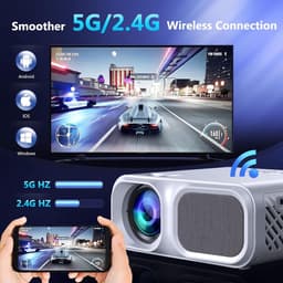 Projector - Beamer - Mini Beamer - 5G - bluetooth - Full HD — thumbnail 3