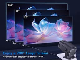 Projector - Draagbaar - Mini - 4K- Smart Projector - Bluetooth — thumbnail 2