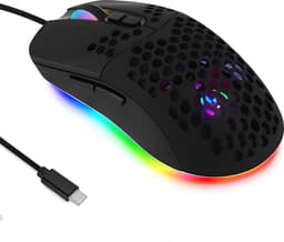 TOJ Optische Game / Gaming Muis - Bedraad 1.8 Meter - RGB Verlichting - 7200DPI - Zwart - USB-C — thumbnail 1