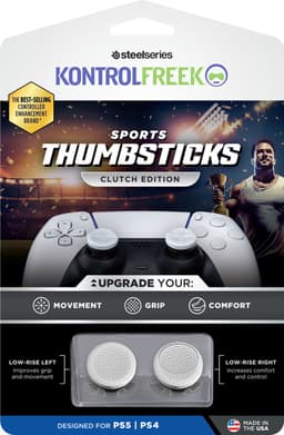 KontrolFreek Sports Clutch Thumbsticks - White/Black - PS5/PS4 — thumbnail 5