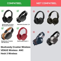 2x Oorkussens geschikt voor Skullcandy Crusher Wireless / Hesh 3 Koptelefoon Kussens - Vervangende earpads voor Overear Koptelefoon — thumbnail 4