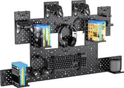 VDD Gaming - Pegboard voor controllers - Controller houder - Metaal - Zwart - 115 x 64 cm — thumbnail 1