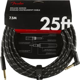 Fender Deluxe Series Instrument Cable S>A 7.5m (Black Tweed) - Instrumentenkabel — thumbnail 1