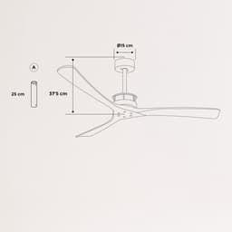 CREATE - Plafondventilator 40W silent XL Ø152 cm - Zomer/Winter Functie - 6 snelheden - Motor DC - Programmable 1-4H - WIND LARGE — thumbnail 4