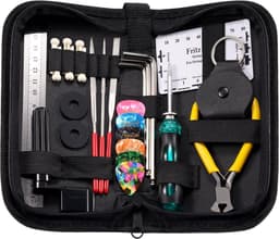 WiseGoods Premium Gitaar Reparatie Kit - Plectrum - Inbussleutel - Hoesje Plectrums - Snaren Winder - Schroevendraaier Gereedschap — thumbnail 1