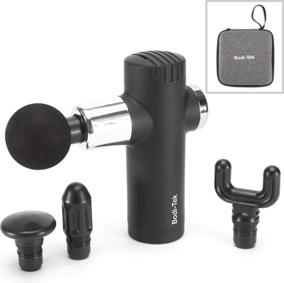 Bodi-tek BT-MACO - Mini massage gun - 4 verwisselbare massagekoppen- 4 niveau's - USB oplaadbaar - incl draagtas — afbeelding 1