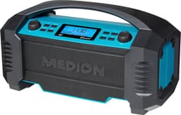 MEDION E66050 DAB+ bouwplaatsradio (geïntegreerde batterij, IP54-bescherming tegen spatwater en stof, USB-oplaadfunctie, Bluetooth 5.0, PLL FM-radio, batterij- of netvoeding) blauw — thumbnail 1