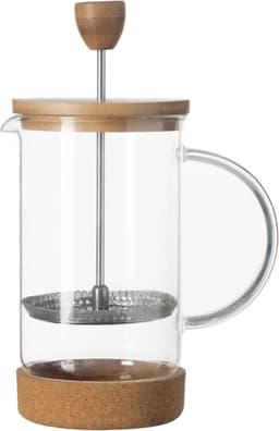 Secret de Gourmet French press cafetiere - glas/bamboe - 600 ml — thumbnail 4
