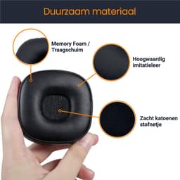 Oorkussens geschikt voor Marshall Major III & Marshall Major IV Zwart — thumbnail 2