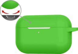 Hoesje - Geschikt voor Apple AirPods Pro 2 - met Clip - Siliconen Hoes - Silicone Case Cover - Groen — thumbnail 4