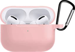 Case - Geschikt voor Apple AirPods Pro 2 - Siliconen Hoes met Clip - Silicone Hoesje Cover - Lichtroze — thumbnail 3