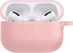 Hoesje - Geschikt voor Apple AirPods Pro 2 - Siliconen Hoes met Clip - Silicone Case Cover - Lichtroze — thumbnail 1