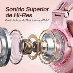 OneOdio Fusion A70 Roségoud – Draadloze Over-Ear Koptelefoon – DJ & Studio – Hi-Res Audio — thumbnail 5