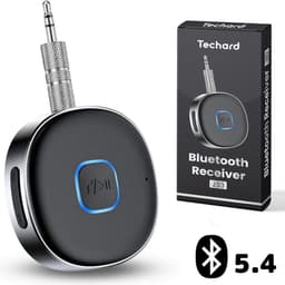 Techard Bluetooth Receiver Auto BT 5.4 - 3.5MM AUX Bluetooth Ontvanger Handsfree Bellen Bluetooth Audio Receiver - Inclusief Kabel en Plug — thumbnail 1