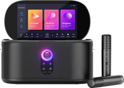 Ikarao Karaoke set voor Volwassenen - Shell S1 - 2 Draadloze Microfoons - 180W - Gratis Karaoke App 6 maanden - HD scherm - Zwart — thumbnail 1