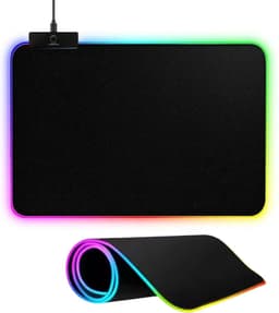 Gaming Muismat - met RGB LED Verlichting - 45x40cm - 4cm dik - Anti-Slip — thumbnail 1