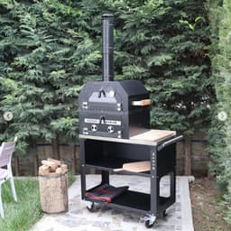 Sabah BBQ1 - Barbecue + pizzaoven en Grill op Wielen met Hittebestendig Glas en Waterdichte Hoes — thumbnail 1