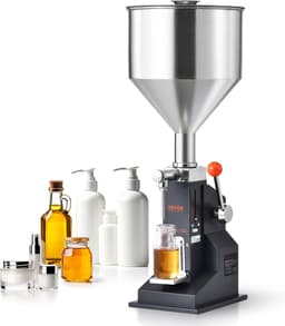 VEVOR 5-50ml Vulmachine Handmatige Vloeistofvulmachine Gemaakt van Food Grade 304 Roestvrij Staal Siliconen Ptfe Vulmachine Inclusief Twee Spuitmonden 4 mm / 8 mm Ideaal voor Het Vullen van Honingolie-Essentie — thumbnail 2