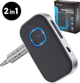2 in 1 Bluetooth Receiver & Transmitter - BT 5.0 - 3.5MM AUX - Bluetooth Ontvanger - Handsfree Bellen - Bluetooth Audio Receiver - Bluetooth via AUX — thumbnail 1