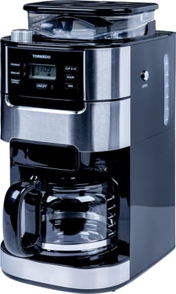 Tornado TCM-1025A-GS - Koffiezetapparaat met Bonenmaler - 1.5L - 12 Kopjes - Timer — thumbnail 1