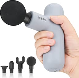 Mini Massagepistool voor Pijnverlichting - Draagbaar, Diep Weefsel, Percussie, 4 Massagekoppen, 4 Snelheden, Oplaadbaar — thumbnail 1