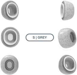 Foam eartips geschikt voor Airpods Pro (2) - licht grijs - 6× Small - zachte memory foam opzet oortjes - foamigo® — thumbnail 5