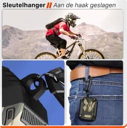 Case geschikt voor Apple AirPods 4 Hoesje - Waterdicht - 100% Shockproof Case - Vergrendelknop - Legerprint Groen — thumbnail 3