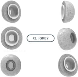 Foam eartips geschikt voor Airpods Pro (2) - 6× Extra Large - Licht Grijs - zachte memory foam opzet oortjes - foamigo® — thumbnail 1