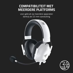 Razer BlackShark V2 X (PlayStation gelicentieerd) wit — thumbnail 4
