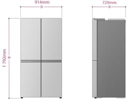 LG GML960EVBE - Amerikaanse koelkast - Zwart - 4 deur(en) — thumbnail 3