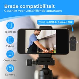 Nuvance Draadloze Microfoon - 2 Stuks - Geschikt voor Smartphones - Lavalier - Microfoon Draadloos - Microfoons - Plug & Play — thumbnail 3