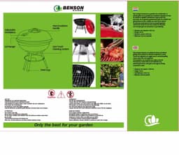 Benson Compacte BBQ bol - Traditioneel grillen - Ø 35 cm - Hoogte 40 cm - Staal - Mobiel ontwerp — thumbnail 2