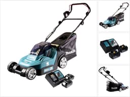 Makita DLM 432 RF2 accu grasmaaier 36 V ( 2x 18 V ) 43 cm borstelloos + 2x accu 3.0 Ah + lader — thumbnail 1