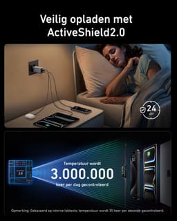 Anker Prime oplader 100 W USB-C-oplader - 3-poorts GaN opvouwbare en compacte Anker wandlader — thumbnail 4
