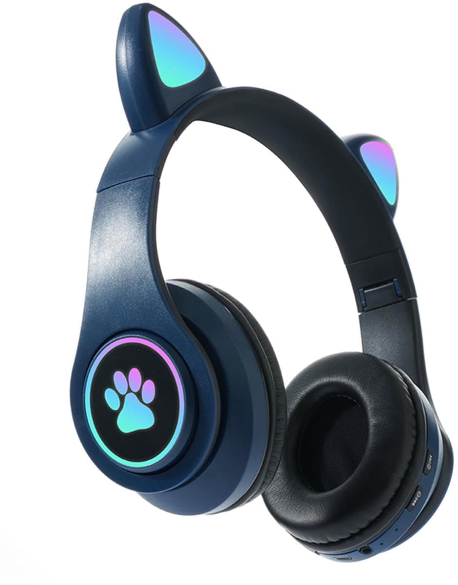 KINSI Bluetooth Gaming Headset - Stylish Kat Oor Design met LED - Verlichting! Perfect voor Meisjes, Compatibel met Alle Apparaten (Tablet / Computer / Telefoon) — afbeelding 1