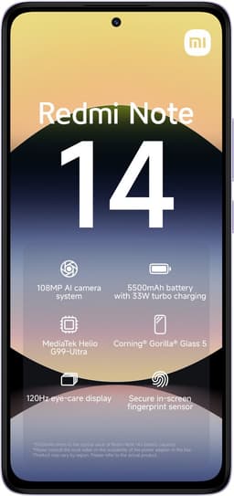 Xiaomi Redmi Note 14 - 6GB/128GB - Mist Paars — thumbnail 2