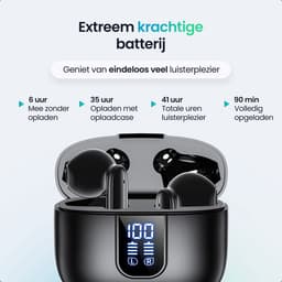 Siltcon® SoundWave Pro 2 - Oortjes Draadloos - Draadloze Oordopjes – Bluetooth Oordopjes – Oordopjes Draadloos – Oortjes - Oordopjes - Draadloze Oortjes Bluetooth - Noise cancelling ENC - Universeel - BT 5.4 - Zwart — thumbnail 5