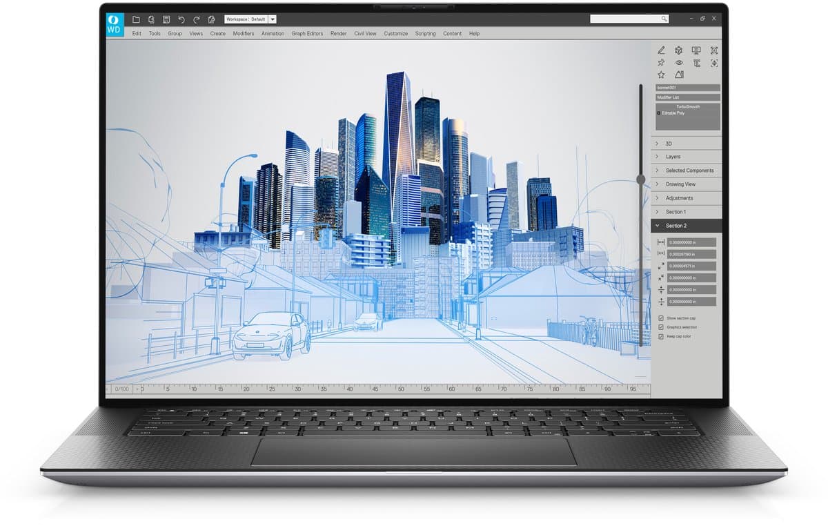DELL Precision 15 5560 Mobile Workstation | Core™ i7-11850H | 32GB DDR4 | 1TB SSD | NVIDIA RTX A2000 | 15.6 4K ULTRA HD Touch Display | Silver | W10 Pro | Qwerty — afbeelding 1