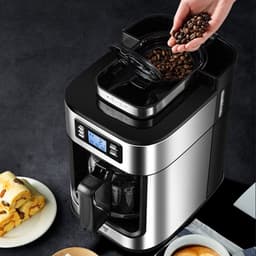Volautomatische 2-in-1 Koffiemachine Espresso-Koffiemachine - Filterkoffie - Elektrische Koffiemolen - LED-display - Automatische Warmhoudfunctie — thumbnail 4