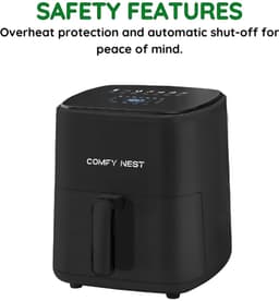 Comfy Nest CN-06191: 1400W Digitale Airfryer - 5L — thumbnail 3