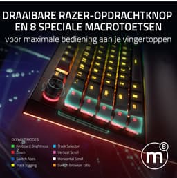 Razer BlackWidow V4 Pro - Mechanisch Gaming Toetsenbord - Green Switch - RGB - Polssteun - Qwerty — thumbnail 4
