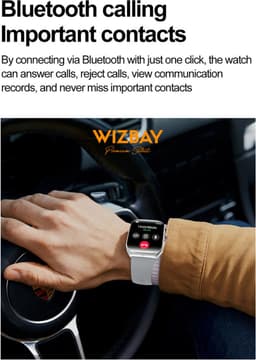 WizBay Premium Select® Smartwatch 1.95inch AMOLED - Bellen - AI Voice Assist - Magnetic Laden - Hart Monitor - O2 Bloeddrukmeter - Multi Sport Modi - Slaap - Message - Smartwatches - Zwarte Case - TPU Zwarte Band — thumbnail 3