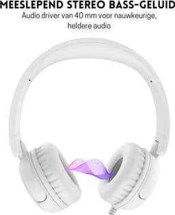 StayPowered Koptelefoon - Veilig & Comfortabel voor Kinderen - 85dB Geluidslimiet - Zacht Memory-Schuim - Ergonomisch Ontwerp - Opvouwbaar & Duurzaam - Verstrengelvrij Kabel - Universele Compatibiliteit - Wit - Levering Sneller dan Aangegeven! — thumbnail 4