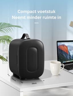 Luxe Mini Koelkast – Minibar – Skincare Fridge – Energiezuinig – Stijlvol Design – Geruisloos – 5L Inhoud – Zwart — thumbnail 3